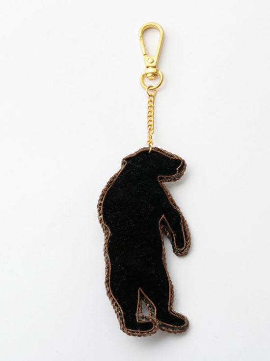 Zari embroidery key chain (black bear) M21-1130