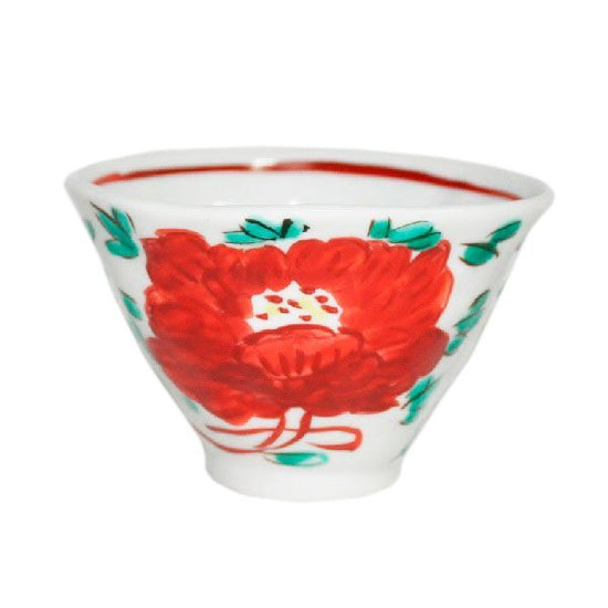 [Eisyou] Rice bowl with peony design by hand (small)
