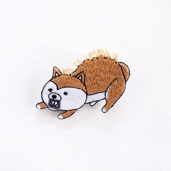 [Old work] Pokeface watchdog badge brown brooch