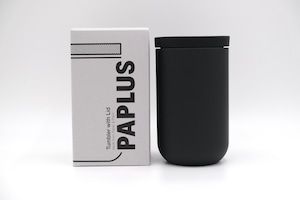 PAPLUS Matte Tumbler Black with Silicone Lid