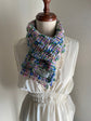 Handwoven tweed scarf | mid ♭114 [made with apparel leftover yarn]