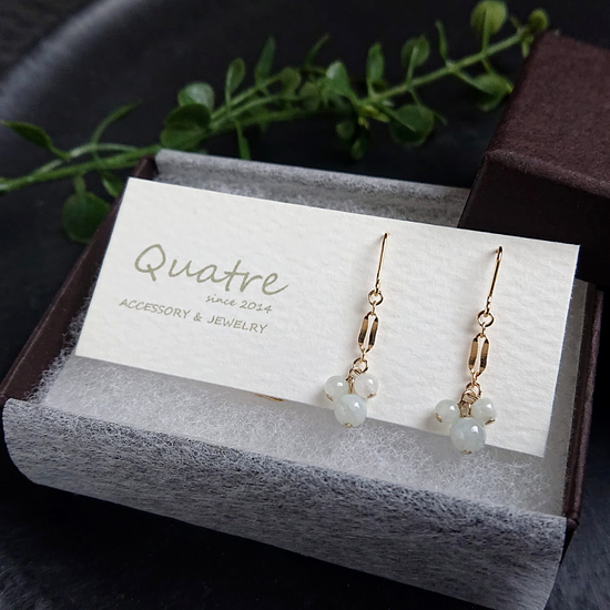 Jade Pierced earrings maru