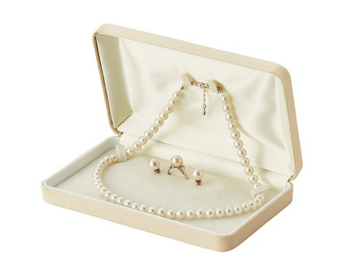 Case for 2 or 3 pearl necklaces, classic style, PLAIN series, 6 pieces, AR-NY700CK