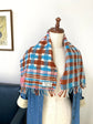 Handwoven tweed shawl ♡♤ ♭64 [made with apparel leftover yarn]