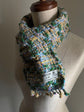 Handwoven tweed scarf | mid ♭60 [made with apparel leftover yarn]