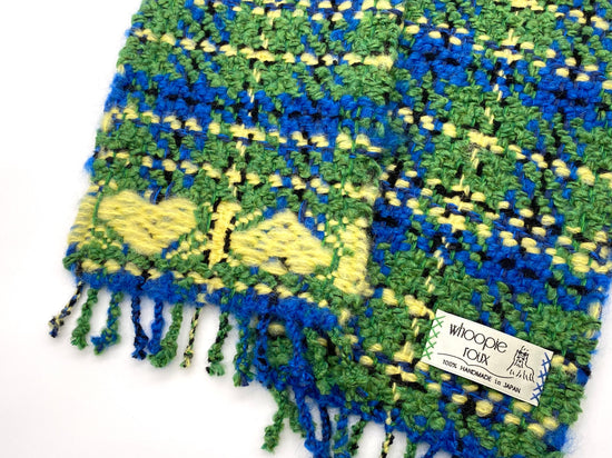 Hand-woven tweed scarf | mid ♡♤ ♭70 [using leftover apparel yarn].