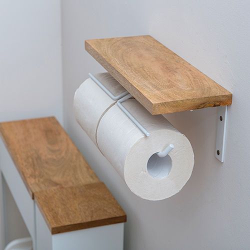 41393 [POSH MADE] Toilet Paper Holder Double White