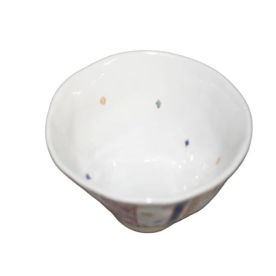 [Eisyou] Rice Bowl with Hand-decorated Small Mon Zukushi Pattern (Small)