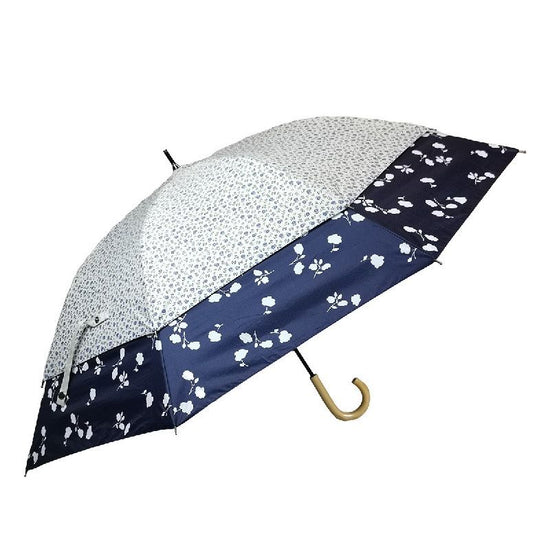 Transform Umbrella Floral Pattern Hem Spreading Umbrella Wind-away Umbrella Sunny / Rainy Body Lining Black Coated