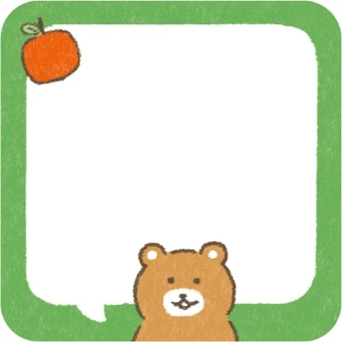 Furukawa Shiko Message Sticky Notes – Speech Bubble Bear