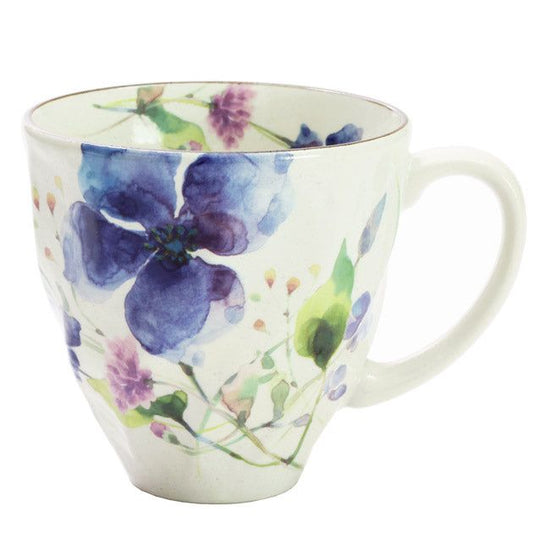 Flower Watercolor Mug Clematis (01813)