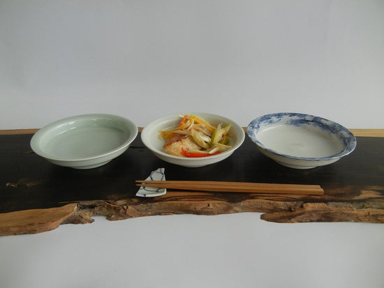 Small dish, plate, (celadon)(white porcelain)(blue mud)