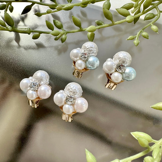 Recommended for weddings! Bijoux Pearl Pierced earrings and Clip-on earrings