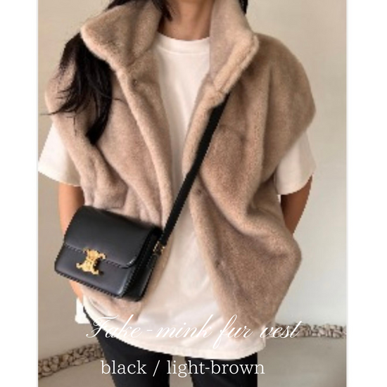 Faux Mink Fur Vest