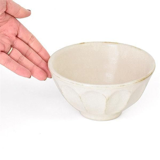 Rinka White Small Udonburi, white Japanese tableware, small bowl, made in Japan, Minoyaki, stylish, modern