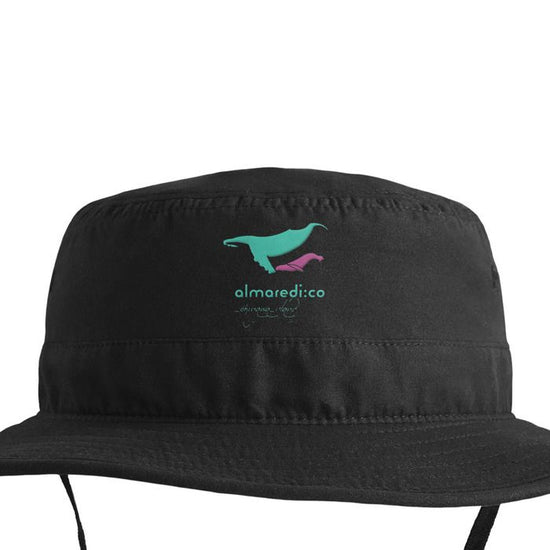 Safari hat black "Humpback whale parent-child bond"