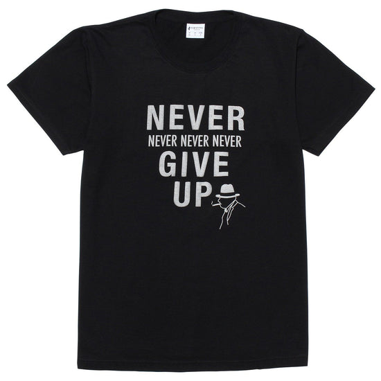 Anti-viral, anti-bacterial T-shirt Unisex [Never Give Up] Never Give Up Tee Shirt Made in Japan