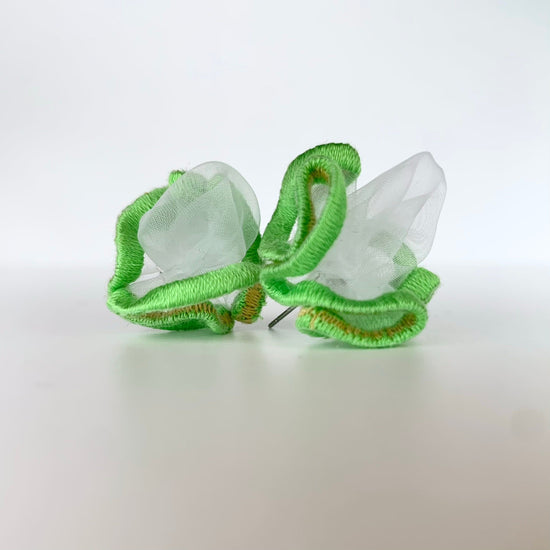 Pierced / Earrings Organza (Green)