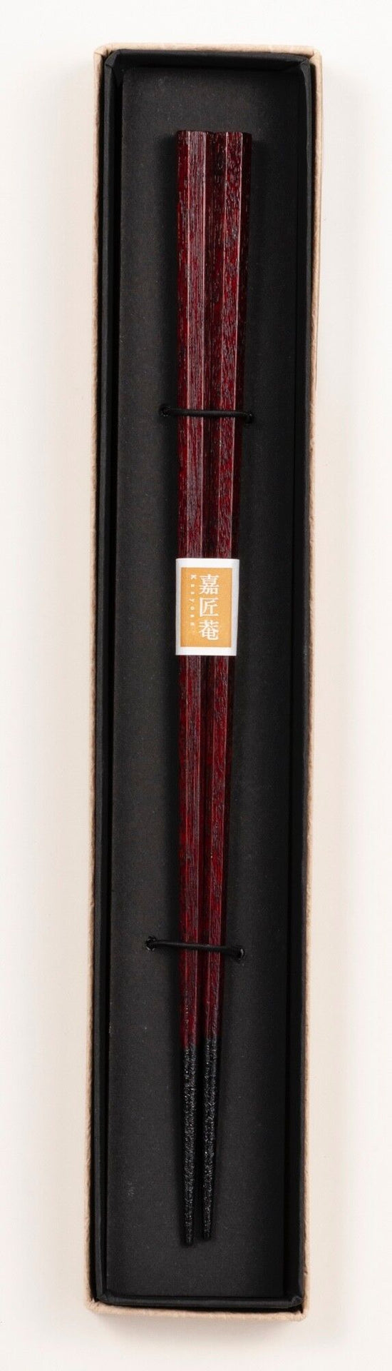 F-0770 Yamanakanuri-Domestic Chopsticks, Hachikaku Chopsticks by Shoji Kuboze, Traditional Craftsman, Akazuri (with a slip stop)