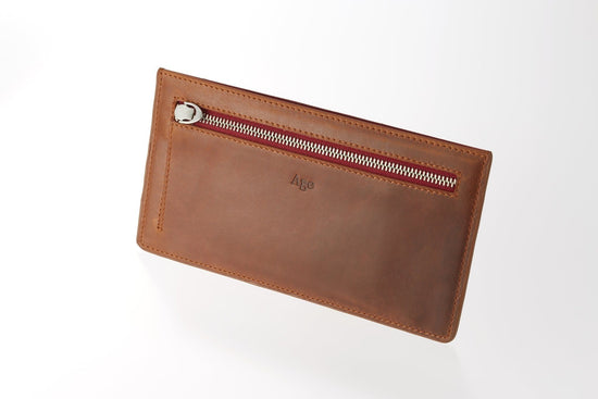 Ultra Slim Long Wallet in Pull-up Leather
