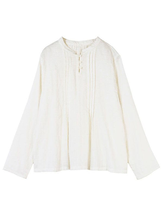 Dotted double gauze cotton blouse (2 colors)