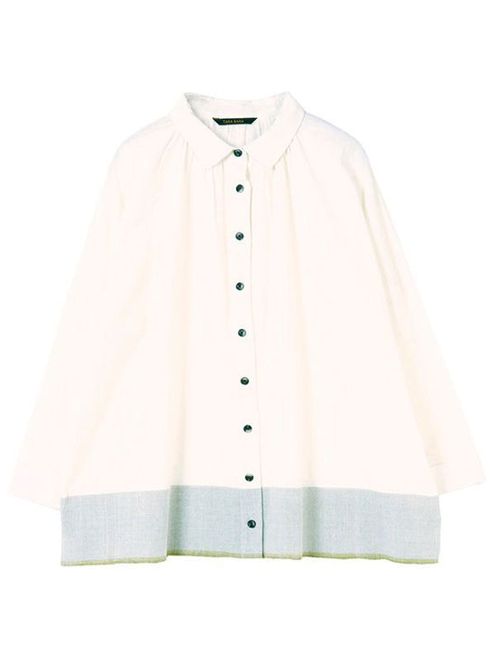 Fine Kady Bicolor Cerviche Gathered Blouse (4 colors) [expected to arrive in mid-April].