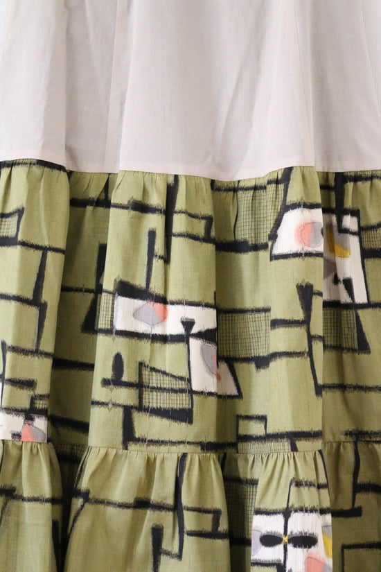 Matcha -Meisen Teered Skirt-Beige