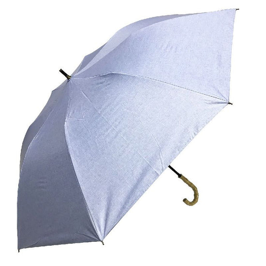 Short Wide Umbrella Heat-Shielding & Fully Light-Shielding Dungaree-Style Solid Print Sunshade Umbrella Black Coated Back