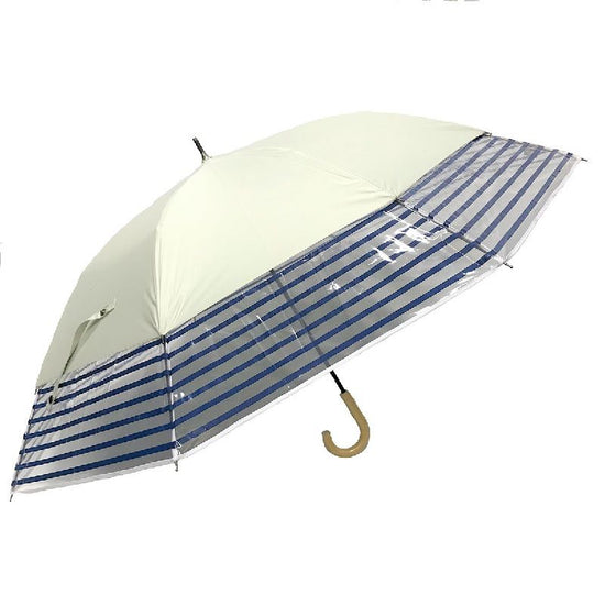 Transform Umbrella Solid Color x Vinyl Hem Bordered Pattern Hem Spreading Umbrella Wind-away Umbrella Sunny / Rainy Black Coated Body Lining