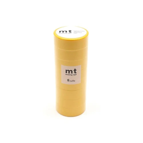 mt Masking Tape 8P – Yellow (8 rolls), 15mm×7m