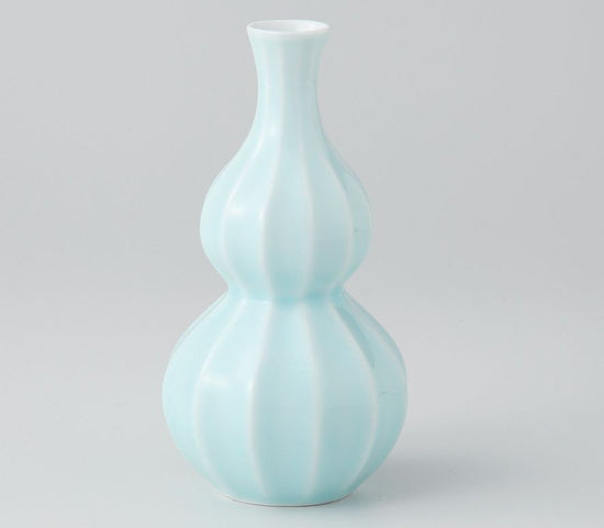 Celadon Glazed Chamfered Chisago-shaped Sake Cup