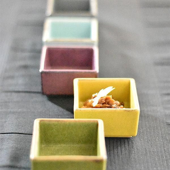 Veggie Color Olive Chibi Jyu Green type Japanese tableware, small bowl, sake, made in Japan, Minoyaki, sake, stylish, modern