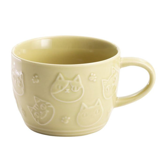 Three Cat Brothers Relief Mug Beige (23218)