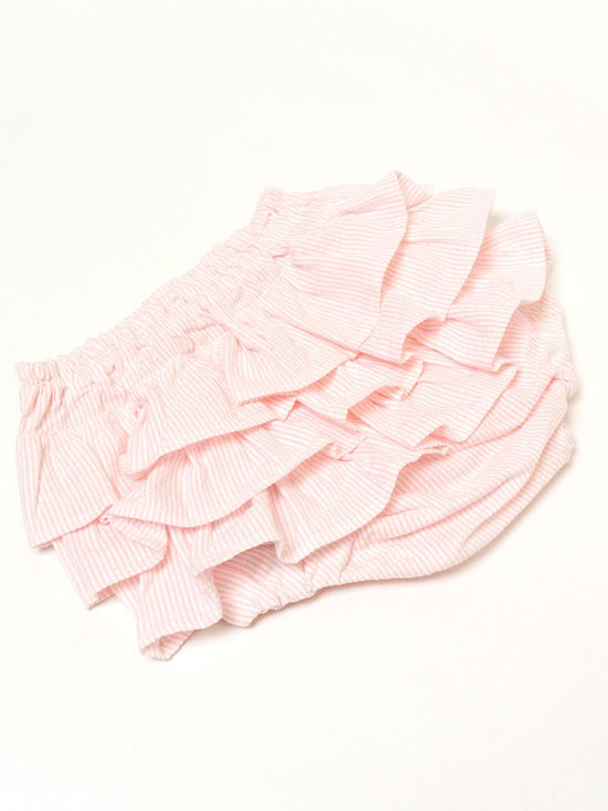 Ruffle Pants Pink Stripe