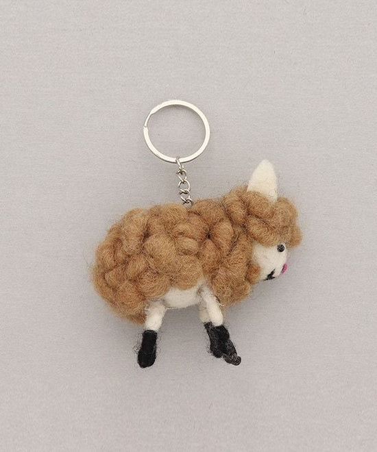 Felt bag charm (key ring) sheep A24WNX007BE