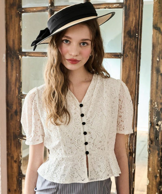 Full Lace Peplum Blouse / an3 Limited