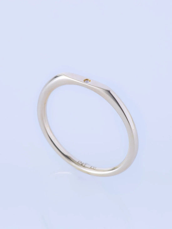 SURFACE K10YG POINT MIRROR SLIM RING