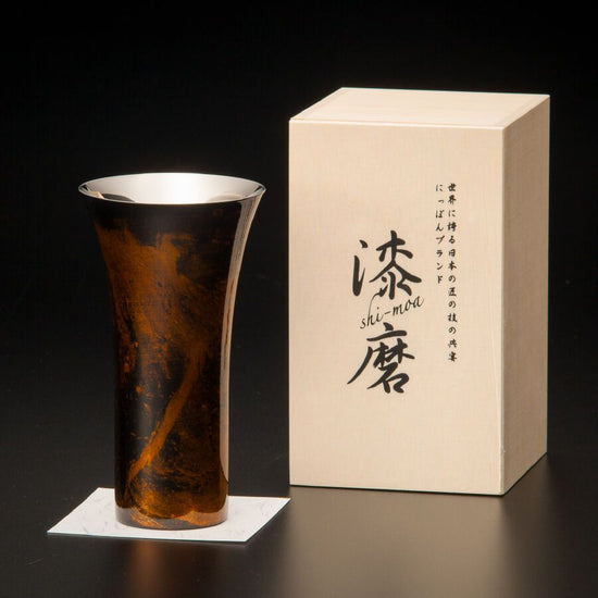 Lacquer polished cup, single-layer structure, sandalwood series, beer, black SCS-L501