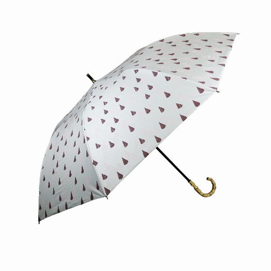 Short Wide Umbrella Heat-Shielding & Fully Light-Shielding Teepee Pattern Print Sunshade Umbrella Black Coated Back