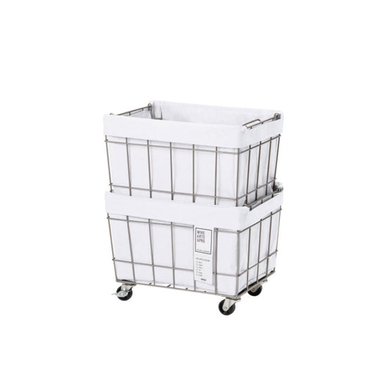 WIRE ARTS & PRO FOLDING STACKING BASKET 2 with CASTER