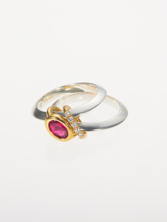 MEBUKI DOUBLE RING / Ruby