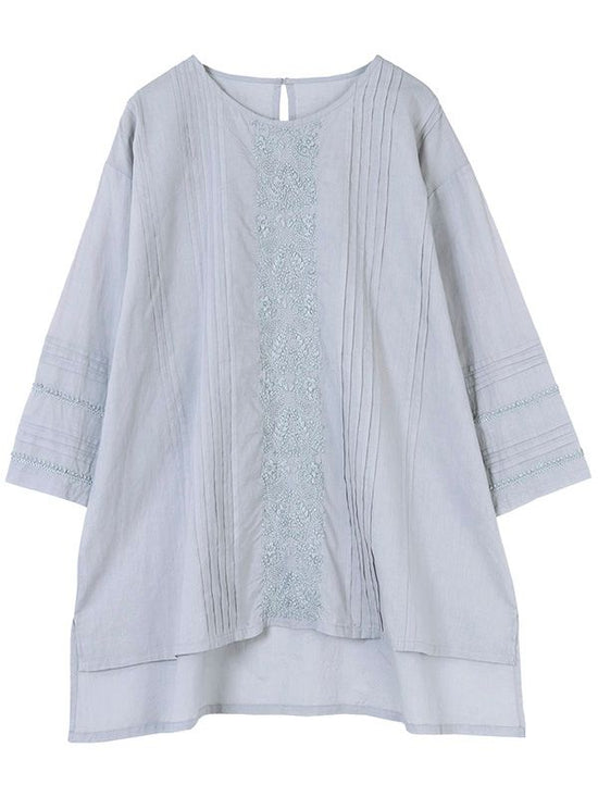 Rakunou embroidered cotton tunic (3 colors)