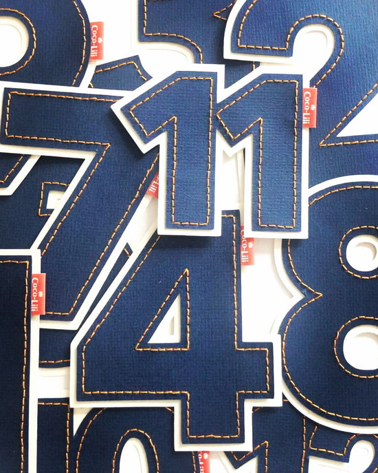 Numeric message card / navy