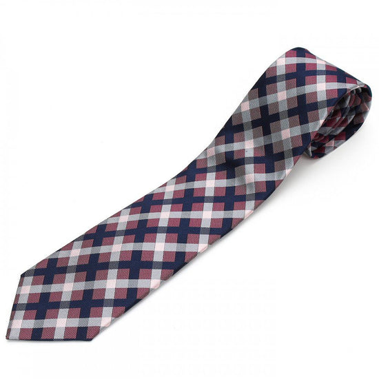 Necktie Nishijin silk plaid - 22. revival Made in Japan