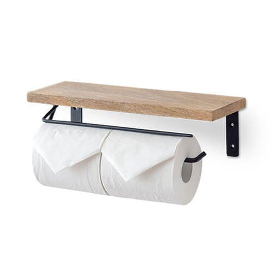 41283 [POSH MADE] Toilet paper holder, double, black