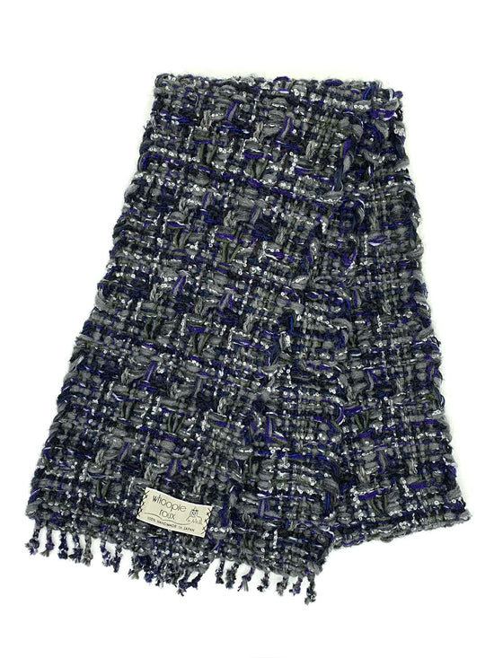 Hand-woven tweed scarf | mid ♭130 | high quality leftover apparel yarn