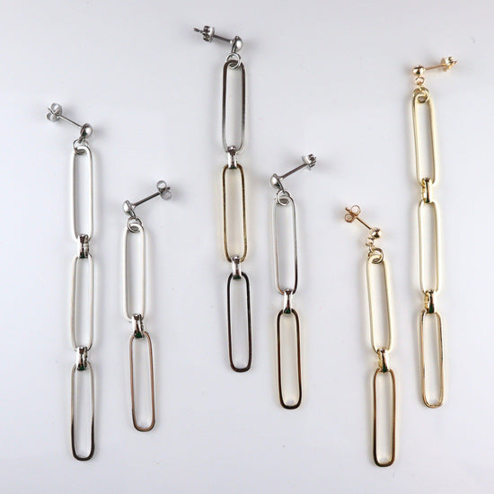 Asymmetry chain Pierce & Earring