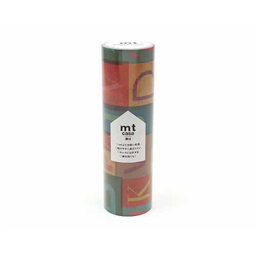 mt casa Thick Washi Tape – Alphabet, 150mm×7m