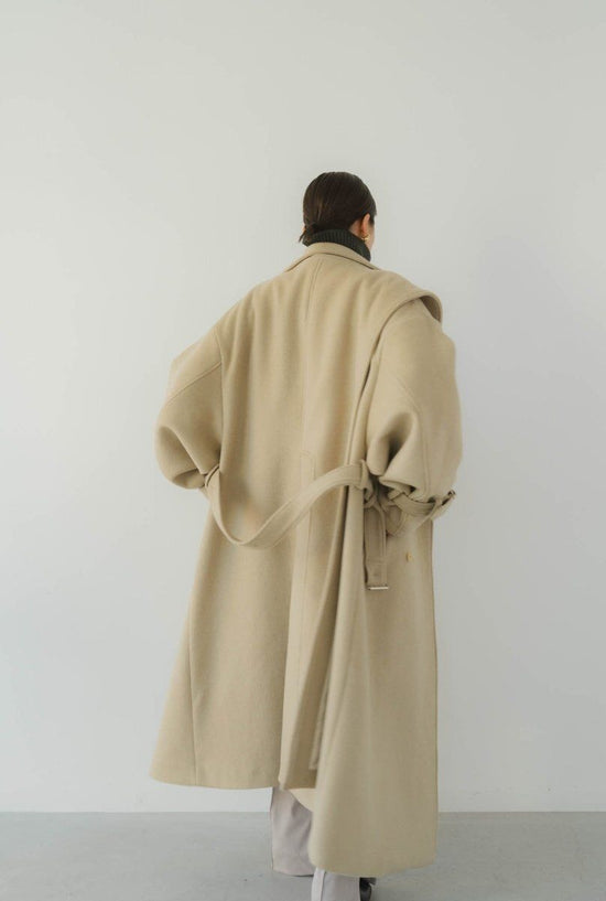 Layered Motorcycle Coat/Milky Green