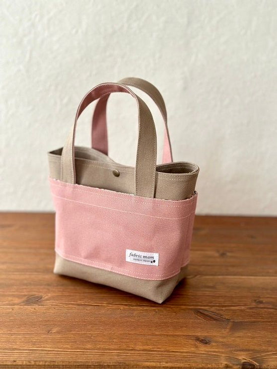 <New Item>Solid Canvas Mini Tote *Smoky Coral